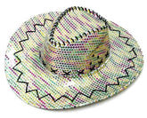 Wholesale SEQUIN COWBOY HAT RAINBOW (Sold by the piece) CLOSEOUT NOW ONLY $2 EA